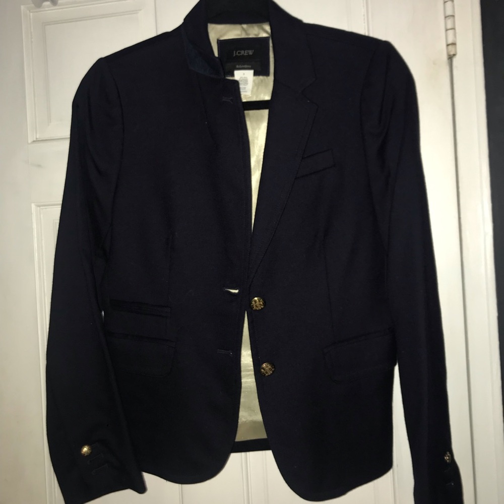 Navy J. Crew schoolboy blazer